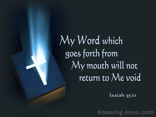 Isaiah 55:11 My Word Will Not Return To Me Empty (blue)